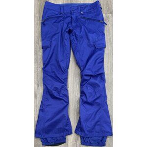 Burton Dryride Pants Mens Medium Blue Lined Insulated Cargo Snowboarding Skiing